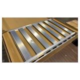 ERGOMASTER Hitch Cargo Carrier, 500lb Capacity Trailer Hitch Mount Cargo Carrier with Ramp, 50\" x 29.5\" Aluminum Cargo Carrier with High Side Rails for RV, Truck, SUV, Van, Car - Retail: $0