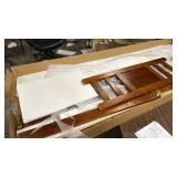 Solid Wood Platform Bed Frame, Mid Century TWIN Bed Frame with Headboard - Retail: $0