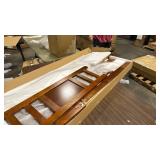 Solid Wood Platform Bed Frame, Mid Century TWIN Bed Frame with Headboard - Retail: $0