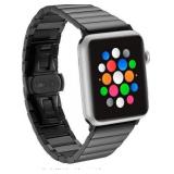 Platinumâ¢ - Stainless Steel Link Band for Apple Watch 42mm, 44mm, 45mm (Series 1-9) and Apple Watch Ultra Series 1-2 49mm - Black - Retail: $70