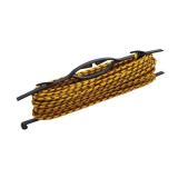 1/4 in. x 100 ft. Black and Yellow Diamond Braided Polypropylene Rope with Winder - Retail: $88