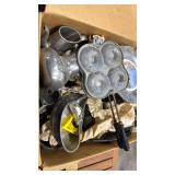 Assorted collection of Pewter and Metal Kitchenware and some fun antiques !