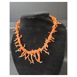 Natural Branch Coral Necklace with Gold Clasp