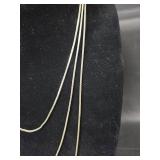 78in Sterling Silver Box Chain Necklace 20.79gm