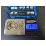 78in Sterling Silver Box Chain Necklace 20.79gm