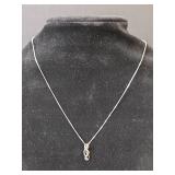 Sterling Silver Infinity Box Chain Necklace 2.50gm