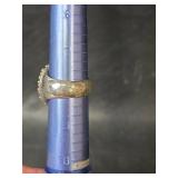 Turquoise and Coral Sterling Silver Ring, Stamped 925, Size 8.25, 16.34gm