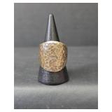 Handcrafted Sterling Silver Hammered Band Ring, Stamped 925, Size 8.75,  14.16gm