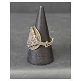 Sterling Silver Statement Ring, Stamped Made in Holland,  Size 8, 6.48gm