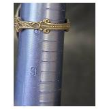 Sterling Silver Statement Ring, Stamped Made in Holland,  Size 8, 6.48gm