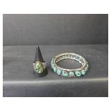 Southwestern Turquoise Jewelry Set (Both Non-Magnetic)