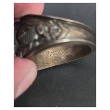 US ARMY Retired Vietnam Ring with Pink Stone, Stamped GRR and 510342475, Size 12.5