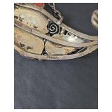 Native American Sterling Silver Turquoise & Coral Slave Bracelet 46.84gm