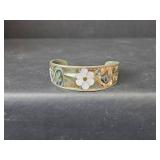 Abalone Shell Inlay Cuff Bracelet (Non-Magnetic) 15.17gm