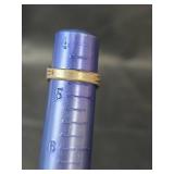 Native American Green Turquoise Sterling Silver Ring, Stamped Cortez H, Size 4.75, 4.93gm