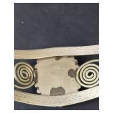 Mexican Alpaca Silver Abalone Cuff Bracelet, 22.35gm