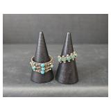 Native American Sterling Silver Turquoise Rings