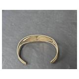 Sterling Silver Abalone Shell Cuff Bracelet 13.29gm