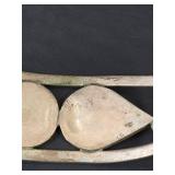 Sterling Silver Abalone Shell Cuff Bracelet 13.29gm