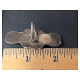 Native American Sterling Silver Turquoise Ring, Size 7, 12.74gm