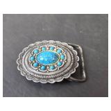 Southwestern Turquoise Cluster Belt Buckle