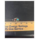 Native American Sterling Silver Turquoise and Coral Pendant Necklace, 7.2gm