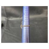 Native American Sterling Silver Turquoise Leaf Ring, Size 6.75,  6.21gm