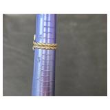 Native American Coral Sterling Silver Ring, Stamped, Size 5.5, 5.15gm