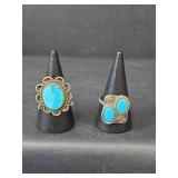 Native American Turquoise Ring Set, Magnetic