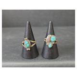 Native American Sterling Silver and Turquoise Rings