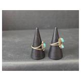 Native American Sterling Silver and Turquoise Rings