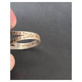 Native American Turquoise Sterling Silver Ring, Size 6.5, 3.91gm