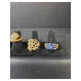 Collection of 6 Decorative Costume Rings