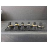 Collection of 6 Decorative Costume Rings