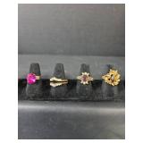 Mixed Gemstone Ring Collection