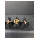 Mixed Gemstone Ring Collection