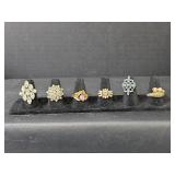 Rhinestone Cocktail Ring Collection