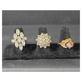 Rhinestone Cocktail Ring Collection