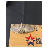 Native American Sterling Silver Turquoise Ring Stamped GC, Size 5.5, 5.94gm