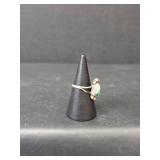 Sterling Silver Turquoise Ring, Size 5.5, 2.63gm
