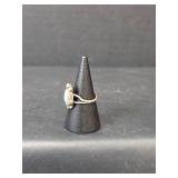 Sterling Silver Turquoise Ring, Size 5.5, 2.63gm