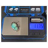 Sterling Silver Turquoise Statement Ring, Size 8.5, 11.75gm