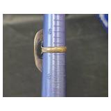 Native American Sterling Silver Turquoise and Coral Ring, Size 7, 7.59gm