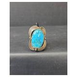 Southwestern Turquoise Ring, Size 6.75