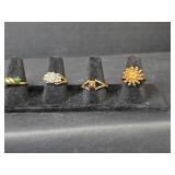 Gold Tone Fashion Ring Collection