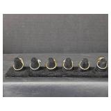 Collection of 6 Decorative Costume Rings