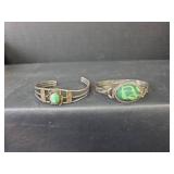 Southwestern Green Cuff Bracelet Set - Non-Magnetic