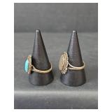 Native American Sterling Silver Turquoise Rings