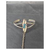 Southwestern Turquoise Slave Bracelet Size 6.5