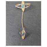 Southwestern Turquoise Slave Bracelet Size 6.5